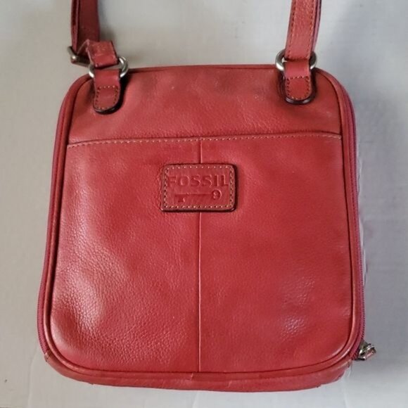 Fossil Leather Messenger Bag Crossbody Shoulder Tote Handbag WOMEN'S WOMAN'S - Picture 5 of 16